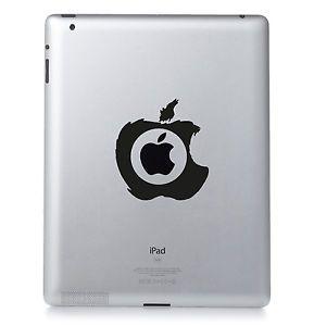 iPad Logo - APPLE LOGO BRUSH. Apple iPad Mac Macbook Sticker Vinyl decal. Custom