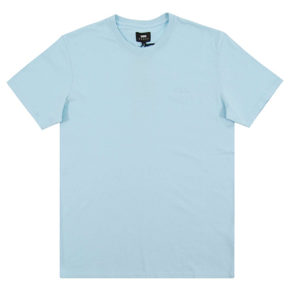 Cool T Logo - Edwin Logo Chest T Shirt Cool Blue Clothing From Attic