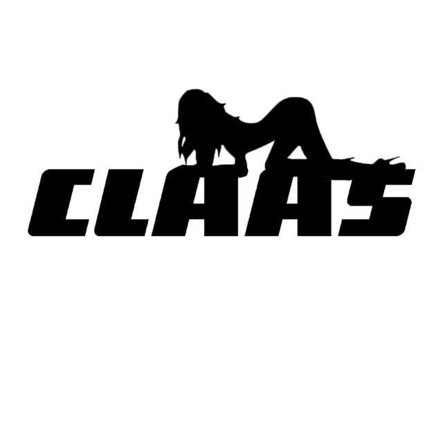 Claas Logo - Claas Logo With Lady Girl Sticker Film Deco Badge Emblem