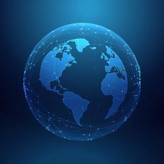 Dark Blue Internet Globe Logo - World Map Vectors, Photos and PSD files | Free Download