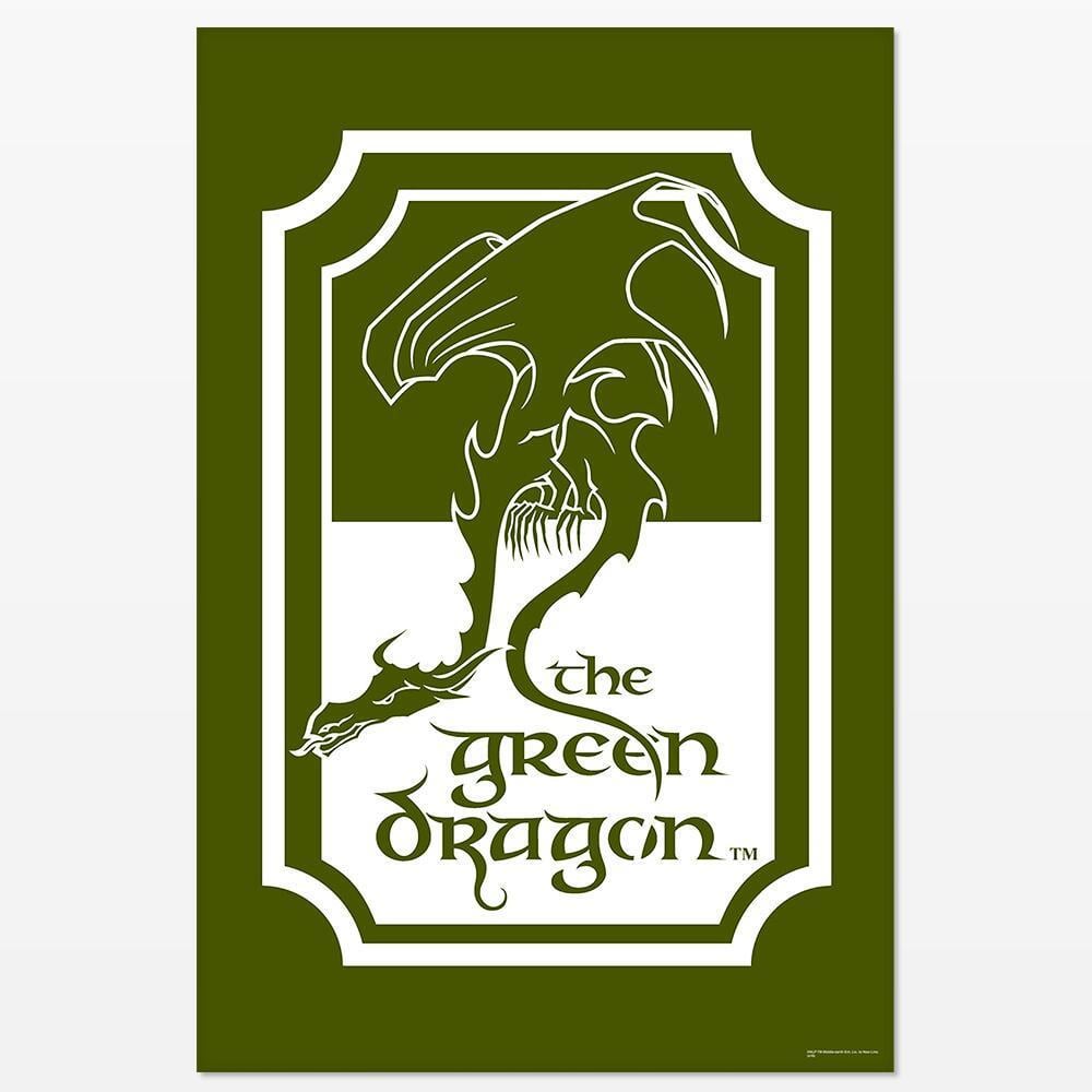 Green Dragon Logo - GREEN DRAGON™ The Lord of the Rings Poster | Hobbit Shop