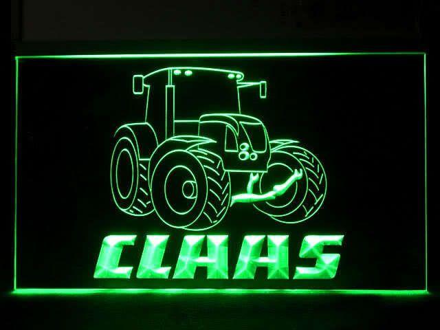 Claas Logo - Claas Tractor Service Logo Neon Light Sign. claas. Tractors