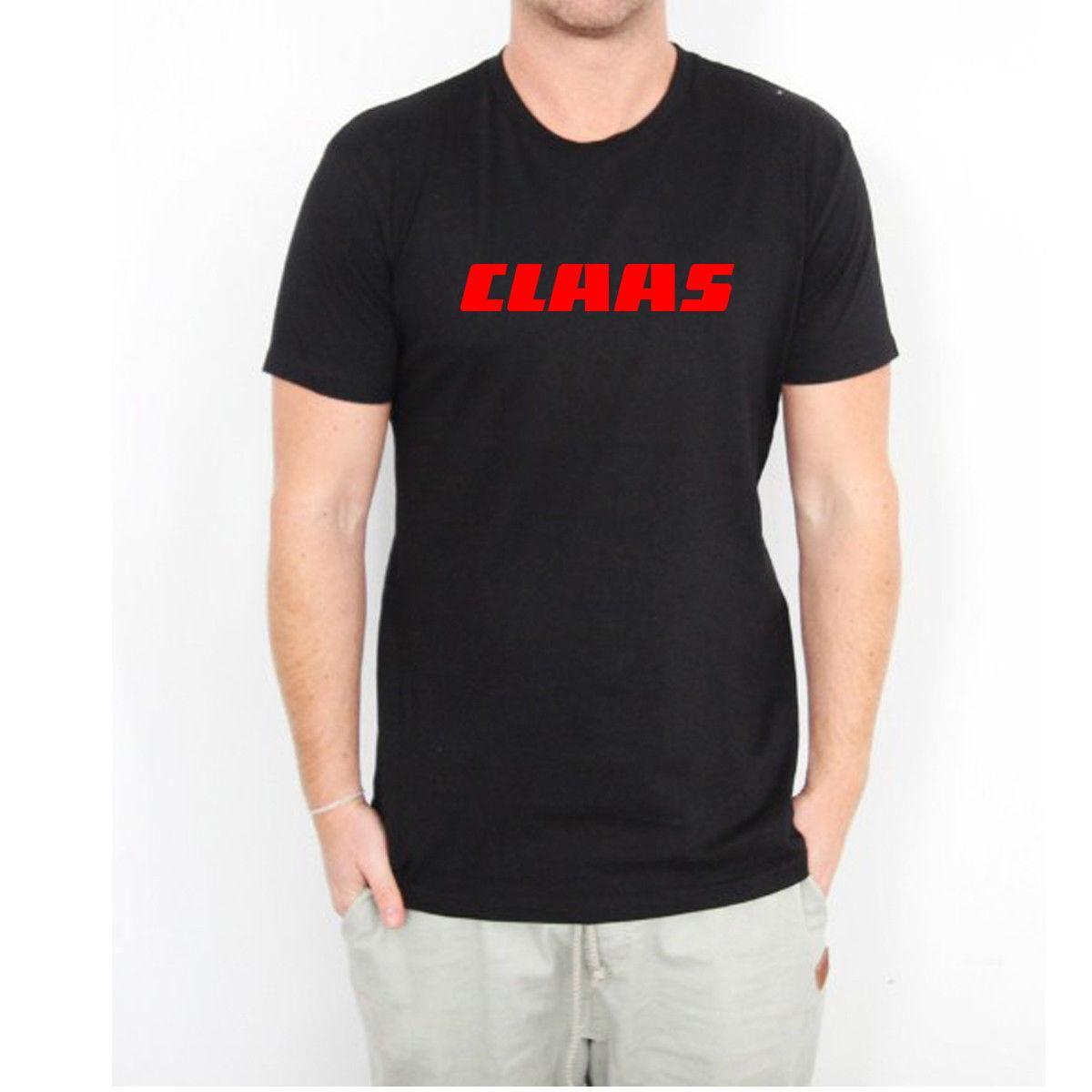 Claas Logo - CLAAS LOGO BRAND MACHINE Men Black T Shirt 100% Cotton Personalized ...