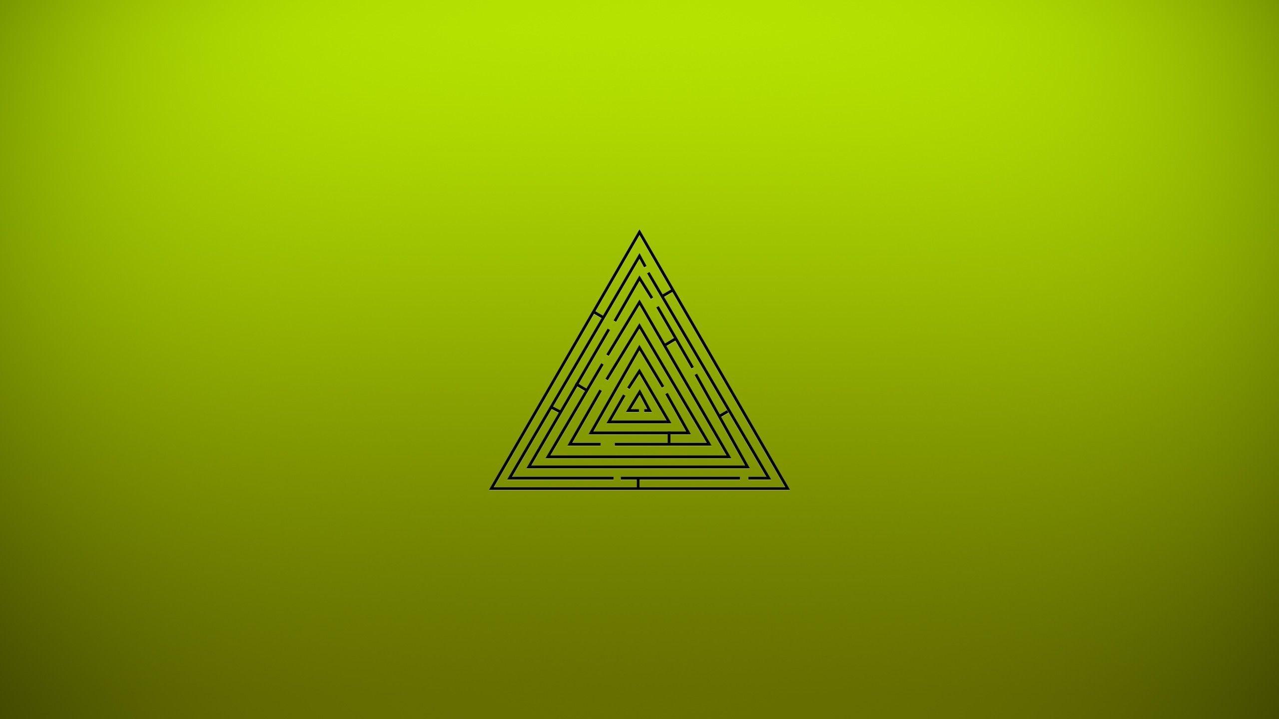 Yellow Triangle with Green Circle Logo - Wallpaper : illustration, text, logo, green, yellow, triangle