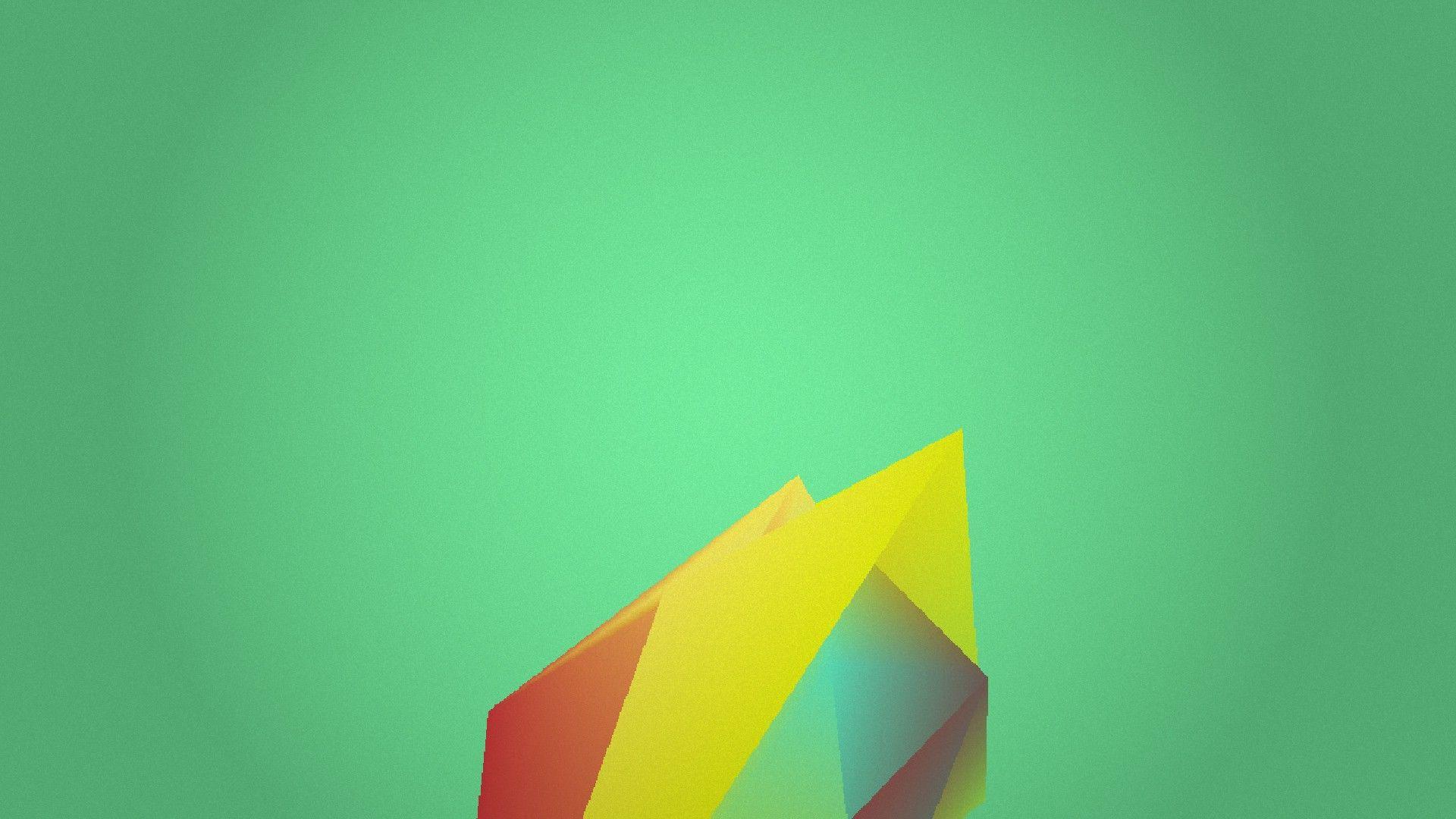 Yellow Triangle with Green Circle Logo - Wallpaper : colorful, illustration, digital art, abstract, pixel art