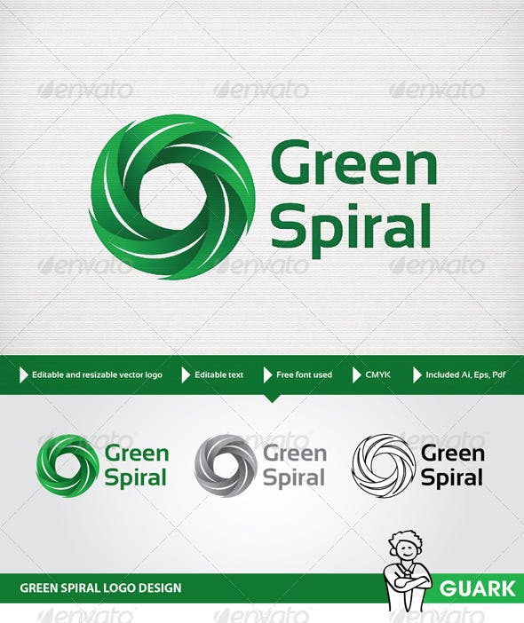 Green Spiral Logo - Green Spiral by Anatoliarts | GraphicRiver