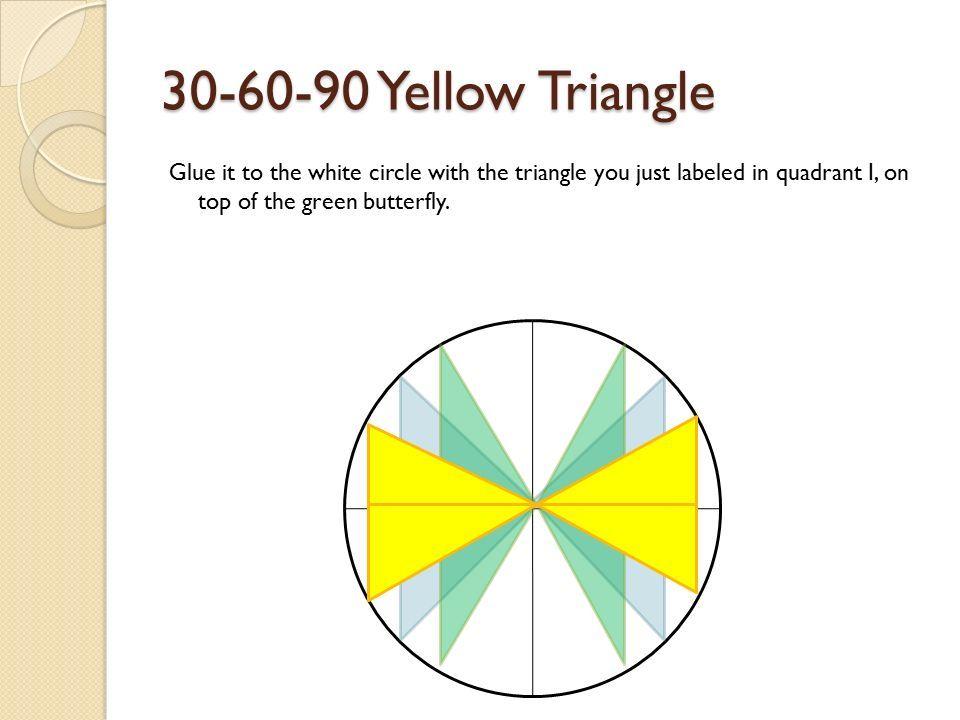 Yellow Triangle with Green Circle Logo - The Unit Circle. Right now Get a scissors, and one copy of each