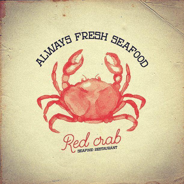 Red Crab Logo - Red crab. Seafood restaurant logo #crab #seafood #logo #logodesign ...