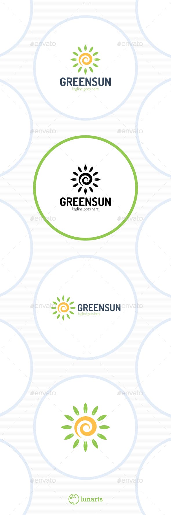 Green Spiral Logo - Green Spiral Sun Logo by lunarts_studio | GraphicRiver