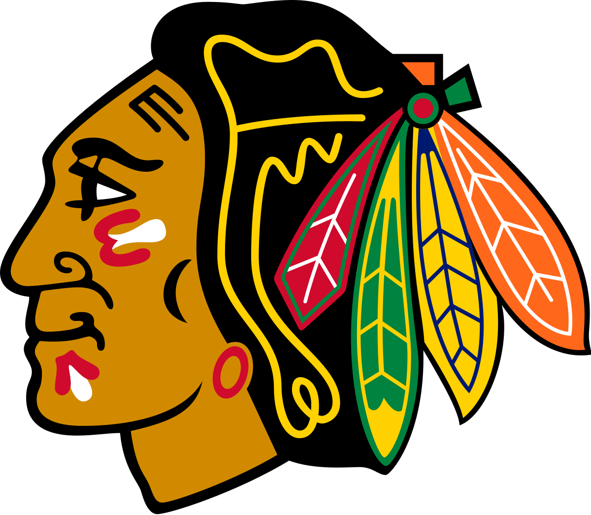 Black and Red Blackhawks Logo - Chicago Blackhawks