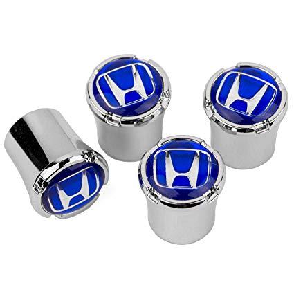 Clear Blue Logo - Amazon.com: Honda Tire Valve Stem Caps Nice Clear Blue Logo - High ...