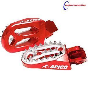 Red Foot Logo - APICO PRO BITE RED FOOT PEGS FOR HONDA CR125 CR250 02 07 CRF250
