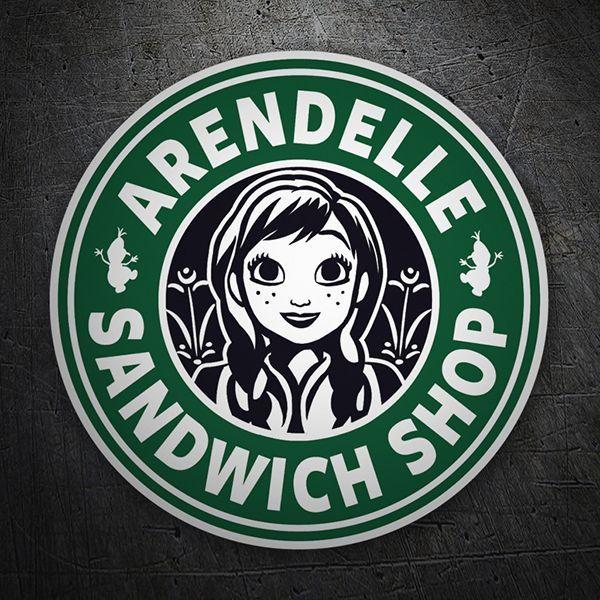 Frozen Starbucks Logo - Pegatinas: Arendelle Sandwich Shop #starbucks #TeleAdhesivo #anna ...