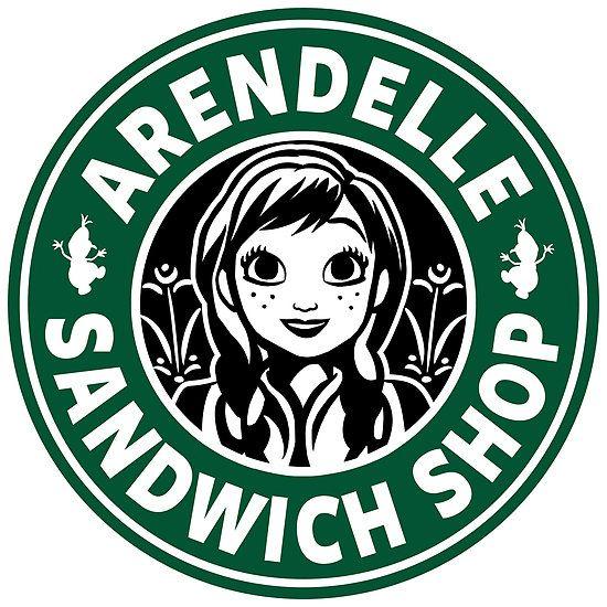 Frozen Starbucks Logo - Arendelle Sandwich Shop. Cameo Misc. Disney, Disney starbucks