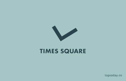 Times Square Logo - Times Square. Logo a Day. Logo a Day. Square logo, 100 logo, Logos