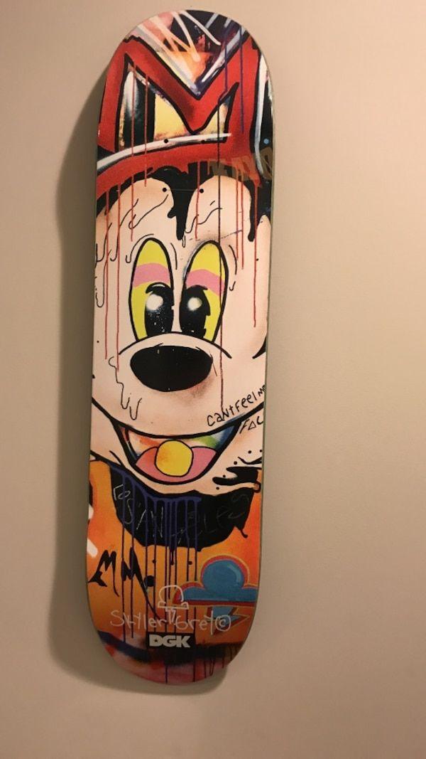 Mickey DGK Logo - Used 15/50 Mickey Mouse Skateboard Art-Skyler Grey for sale in Los ...