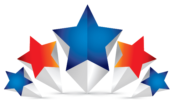 Stars Logo - Free 3D Logo Maker - Create 5 Stars Logo Design online