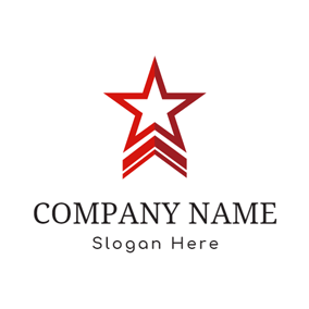 Red 3 Pointed Star Logo - Free Star Logo Designs | DesignEvo Logo Maker