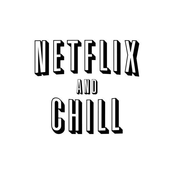 Netflix and Chill with a Black Background Logo - Netflix And Chill T-Shirt ($4) ❤ liked on Polyvore featuring tops ...