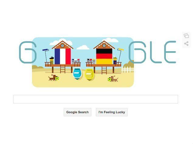 New vs Old Google Logo - Germany vs France Quarter-Finals Google Doodle Depicts Age-Old ...
