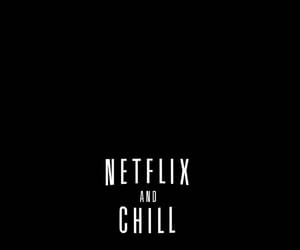 Netflix and Chill with a Black Background Logo - image about Music