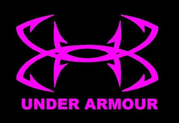 Under Armour Pink Logo - Under Armour Fishing Logo Decals, Stickers, Car, Tattoos