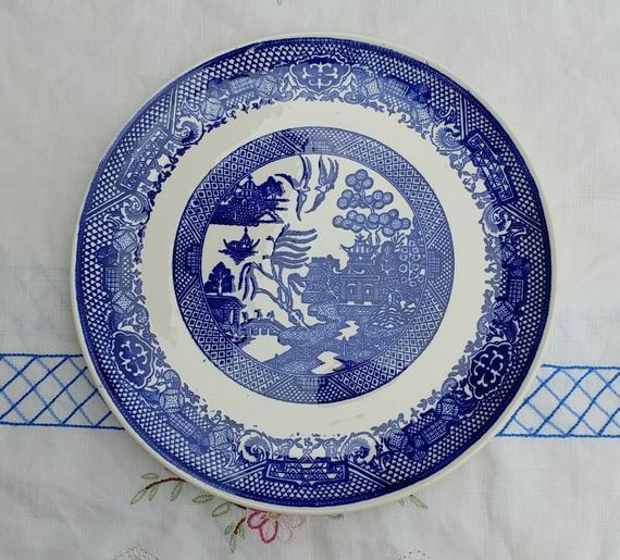 Blue Willow Company Logo - Blue Willow Dinner Plate By Royal China Company Vintage Royal | Etsy