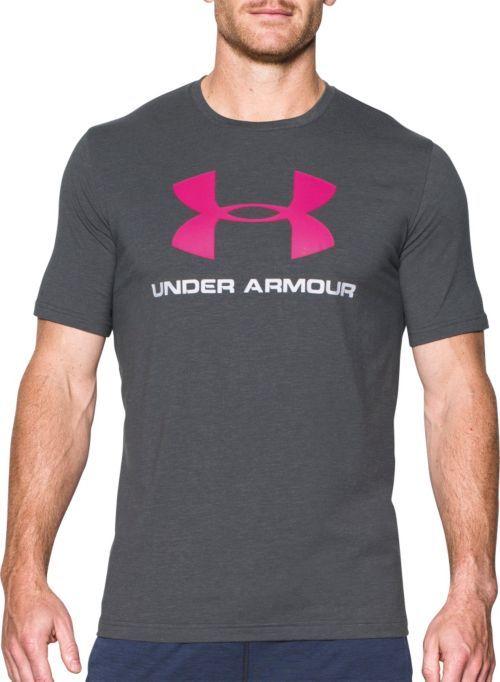 Neon Under Armour Cool Logo - Under Armour Men's Power In Pink Charged Cotton Sportstyle Logo T ...