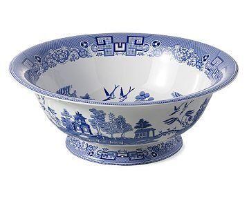 Blue Willow Company Logo - Amazon.com: Williams-Sonoma Home Spode Blue Willow Large Footed Bowl ...