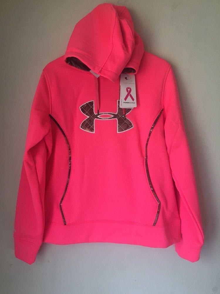 Under Armour Pink Logo - Under Armour Women STORM Caliber Camo Logo Hoodie Power In Pink LG ...