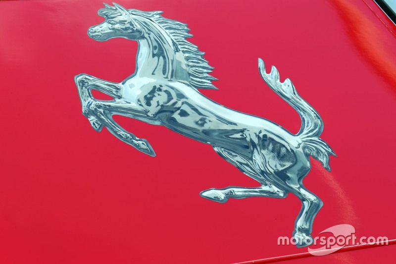 Red Ferrari Horse Logo - Ferrari prancing horse logo at Belgian GP on August 20th, 2015