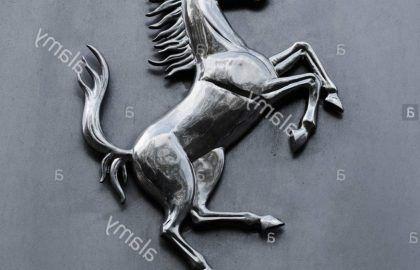Red Ferrari Horse Logo - Red Ferrari prancing horse emblem Stock Photo: 20 - Alamy - horse ...