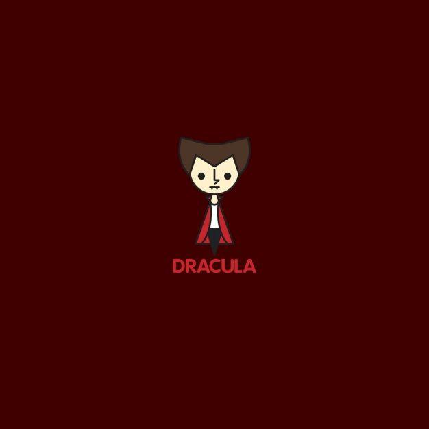Dracula Logo - Dracula logo on a dark red background Vector