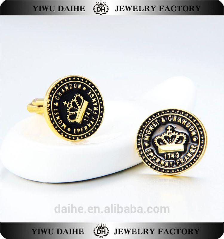 1743 Crown Logo - China gold crown cufflinks wholesale 