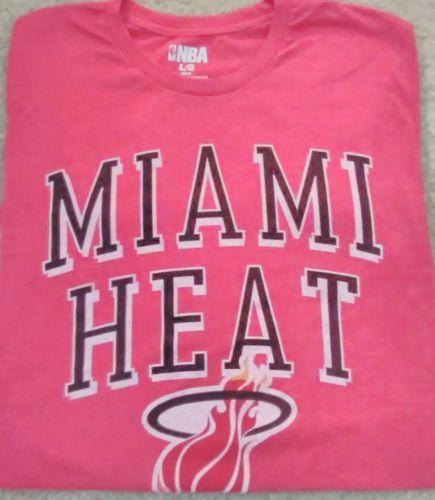 L Basketball Logo - New Miami Heat NBA Basketball Logo Mens Large L Red Short Sleeve T