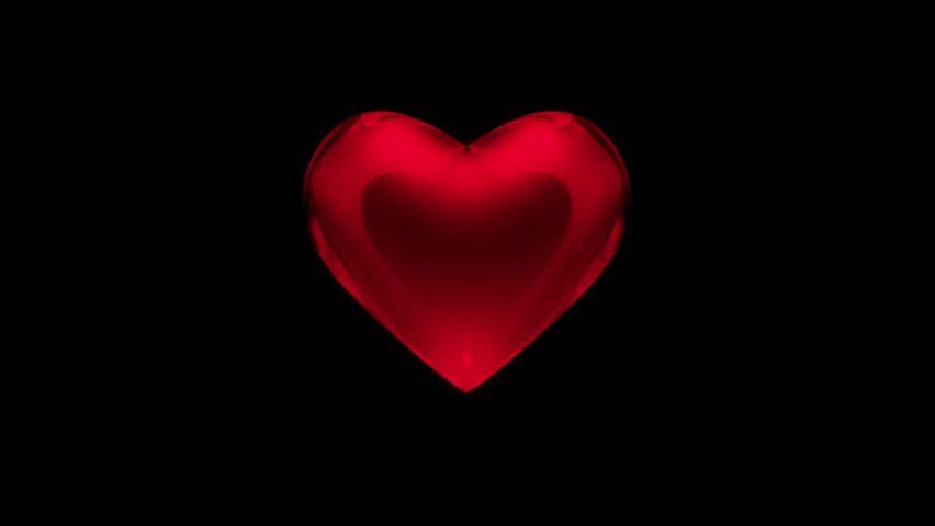 Black and Red Heart Logo - Heart In Red On Black Stock Footage Video 100% Royalty Free