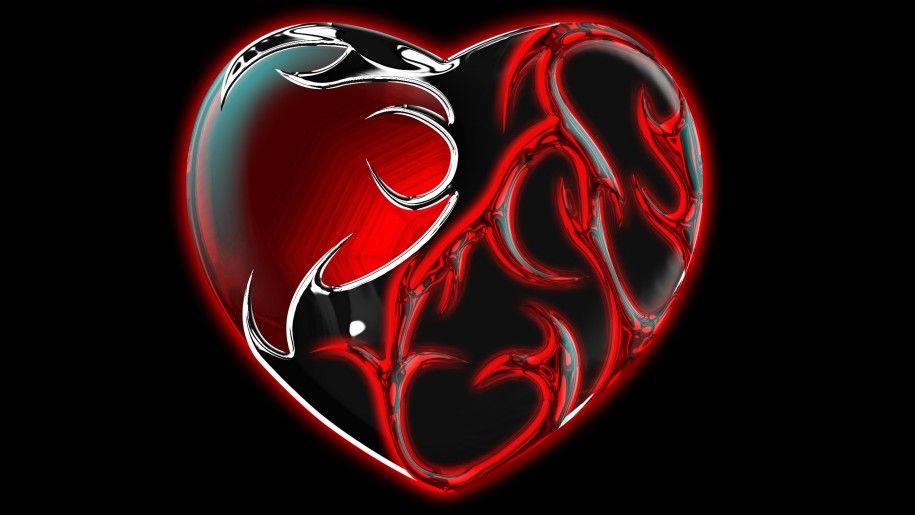 Black and Red Heart Logo - Heart Red Heart Black HD Wallpaper : Wallpaper13.com