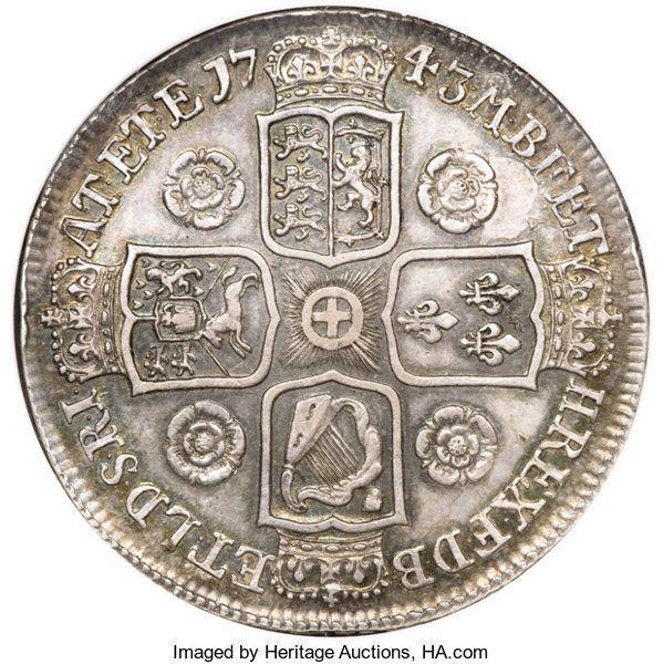 1743 Crown Logo - Great Britain: George II Crown 1743,... Great Britain | Lot #21184 ...