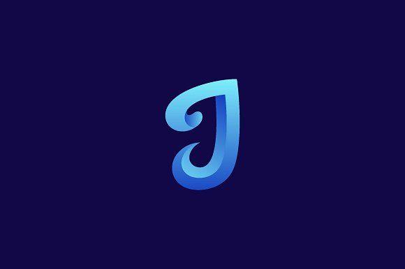Blue Letter J Logo - Abstract Letter J Logo ~ Logo Templates ~ Creative Market