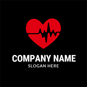 Black and Red Heart Logo - Free Heart Logo Designs. DesignEvo Logo Maker