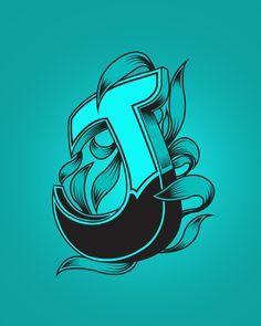 Cool J Logo - Tattoo Lettering Designs, A letter J woven in with a ying-yang peace ...