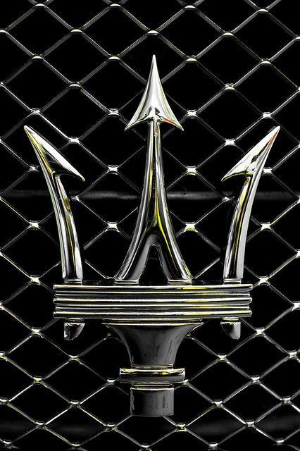 Maserati Logo - Maserati's iconic trident emblem. Man Stuff. Maserati