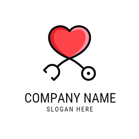 Black and Red Heart Logo - Free Heart Logo Designs | DesignEvo Logo Maker