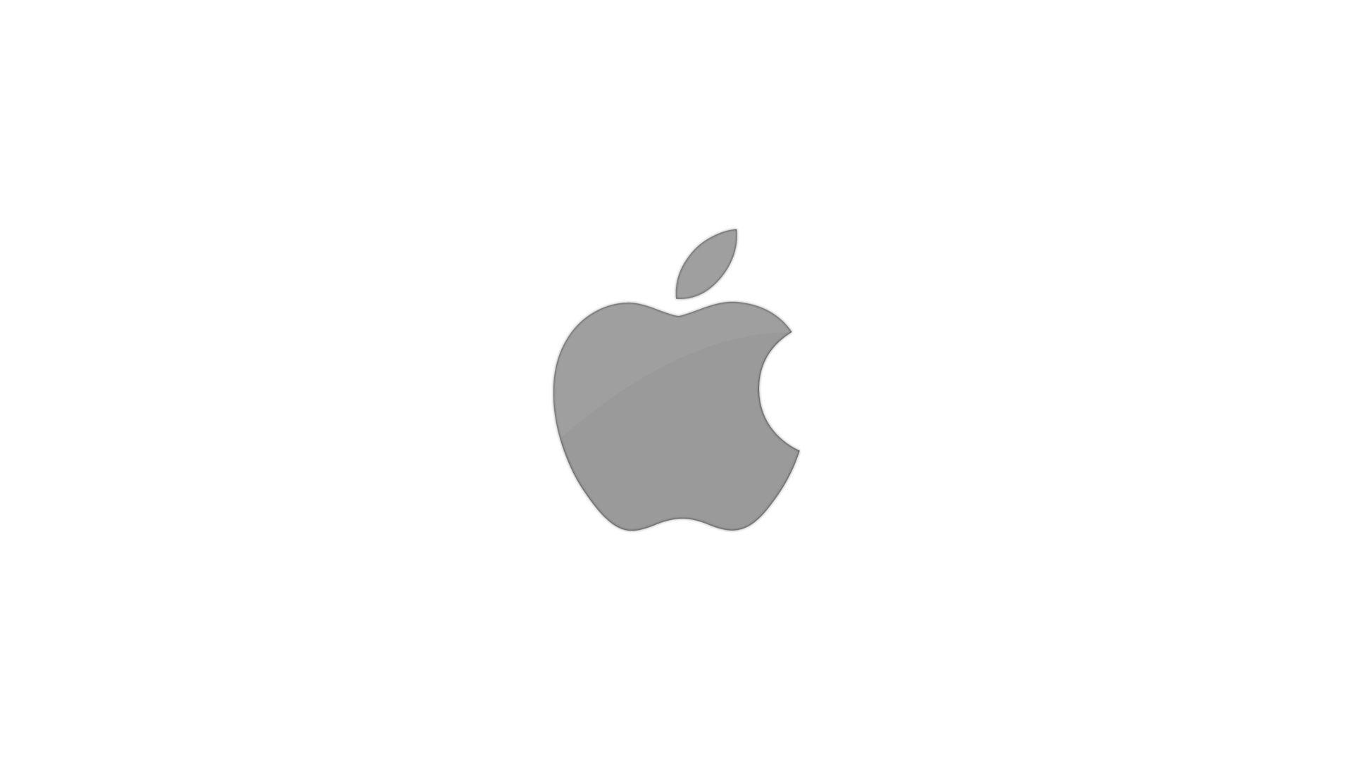 Black Mac Logo - Black and White Apple Mac Logo HD Wallpaper - Wallpaper Stream