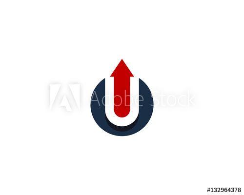 U Arrow Logo - Initial Letter U Up Arrow Logo Design Element - Buy this stock ...