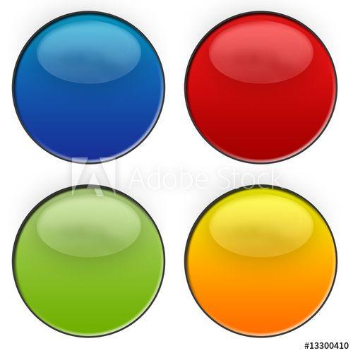 Yellow-Green Blue Red Circle Logo - roun circle buttons green blue red yellow this stock