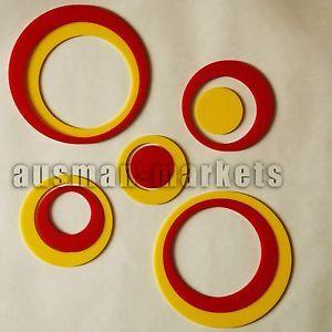 Yellow-Green Blue Red Circle Logo - 3D WALL STICKERS DECORATION, ACRYLIC, CIRCLE, DIY, YELLOW GREEN