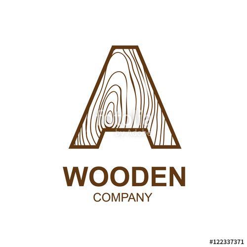 Wood Company Logo - Abstract letter A logo design template with wooden texture, home, Logo