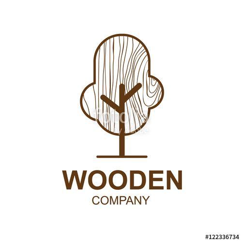 Wood Company Logo - Abstract icon with wooden texture,tree Logo design,Vector ...
