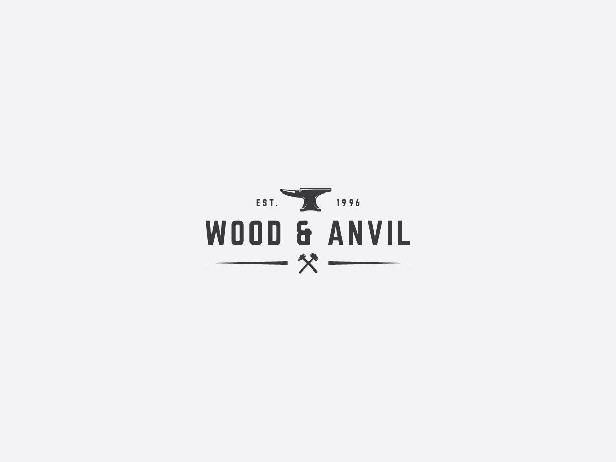 Wood Company Logo - Bold, Serious, Construction Company Logo Design for Wood & Anvil